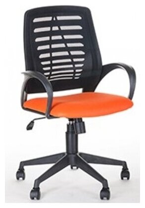 Кресло OLSS ирис черная спинка оранжевое сиденье . - фотография № 1