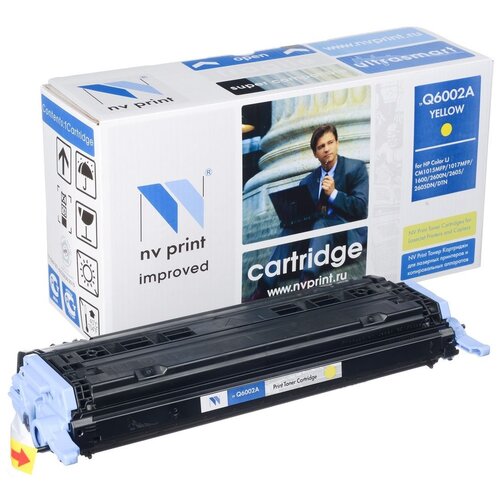 Картридж NV-Print для HP Color LaserJet CM1015MFP/1017MFP/1600/2600N Yellow, Q6002A universal toner powder q6000a q6001a q6002a compatible for hp color laserjet 1600 2600n 2605 2605dn 2605dtn printer cartridge