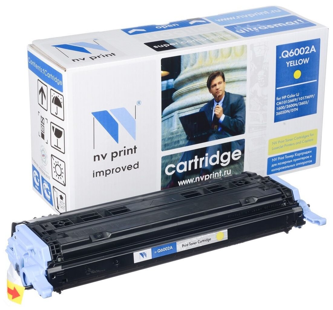 Картридж NV-Print для HP Color LaserJet CM1015MFP/1017MFP/1600/2600N Yellow, Q6002A