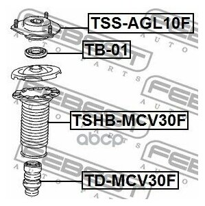 Опора Амортизатора Toyota Camry 11-/Lexus Rx350/450h 08- Пер. Febest арт. TSSAGL10F