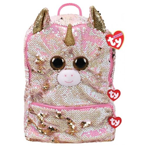рюкзак игрушка ty кошка вимси голубой с пайетками TY Фантазия, 95056, розовый