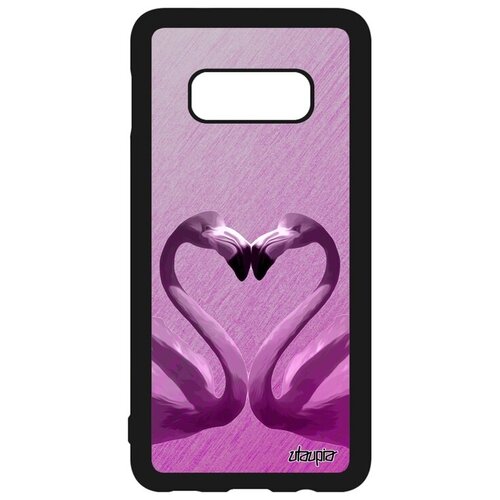 фото Противоударный чехол на телефон // samsung galaxy s10e // "фламинго" самец любовь, utaupia, оранжевый