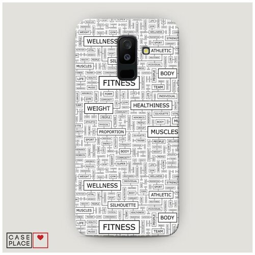 фото Чехол пластиковый samsung galaxy a6 plus спортивные таблички case place