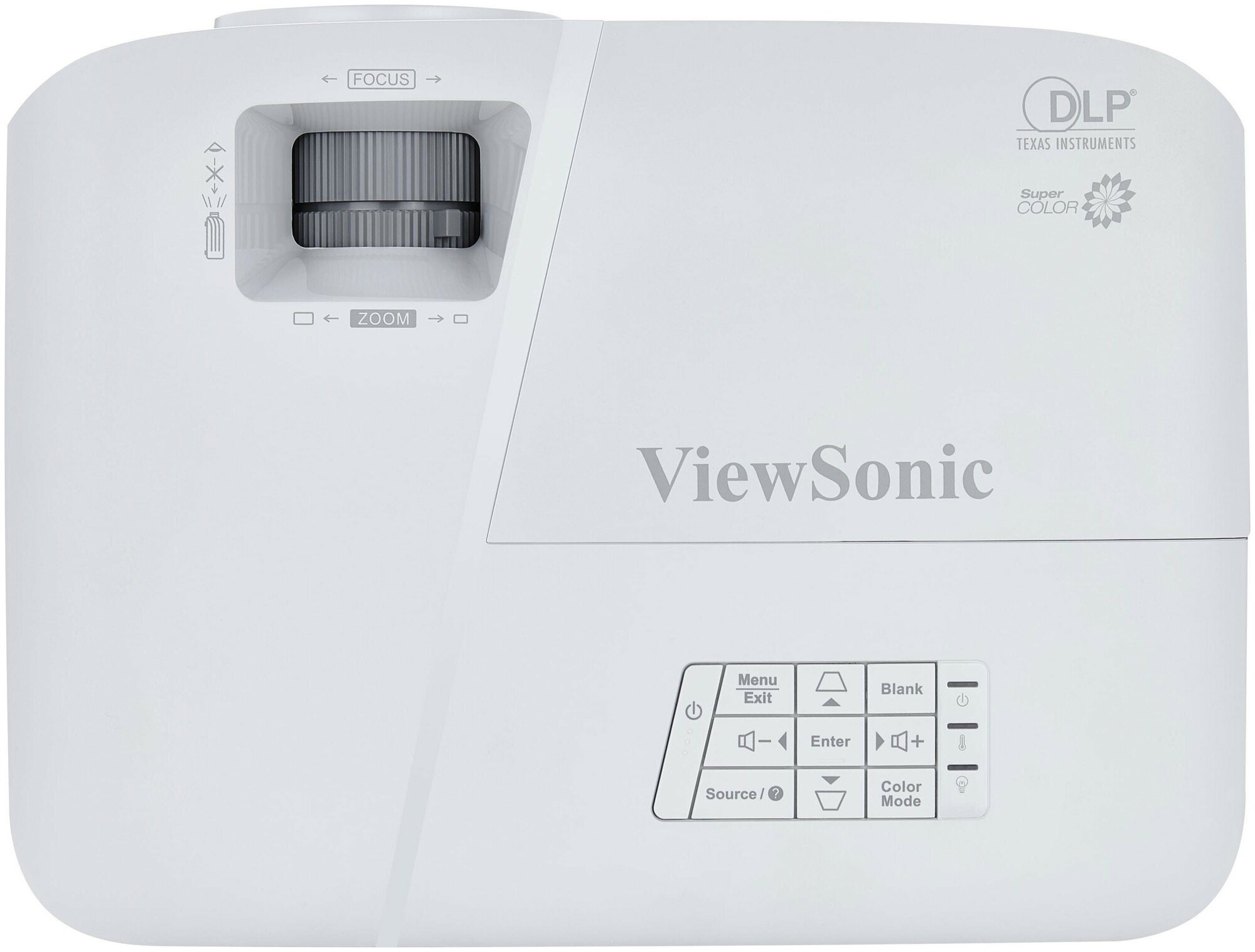 Проектор ViewSonic PA503X white (DLP, 1024x768, 3800Lm, 1,96-2,15:1, 22000:1, 2xVGA, HDMI, Composite, mini-USB, RS-232) (VS16909)