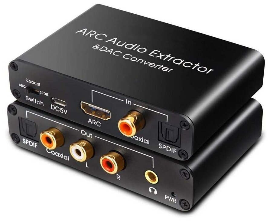 Конвертер ЦАП PALMEXX HDMI ARC Audio Extractor &DAC Converter (HDMI Coaxial SPDIF to AUX L/R Coaxial SPDIF)