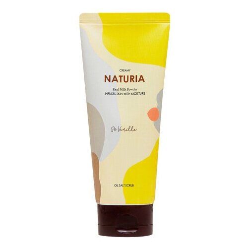 Naturia Скраб для тела ваниль - Creamy oil salt scrub so vanilla, 250г