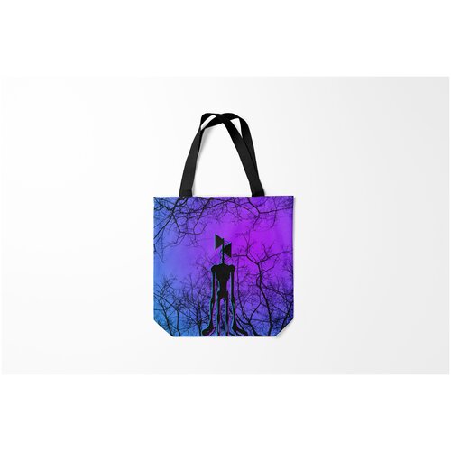 фото Сумка-шоппер / 40х40 см / геймерам / сиреноголовый неон neon burnettie