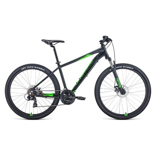 фото Велосипед forward apache 2.2 s 27.5 disc черный/зеленый 17" рама