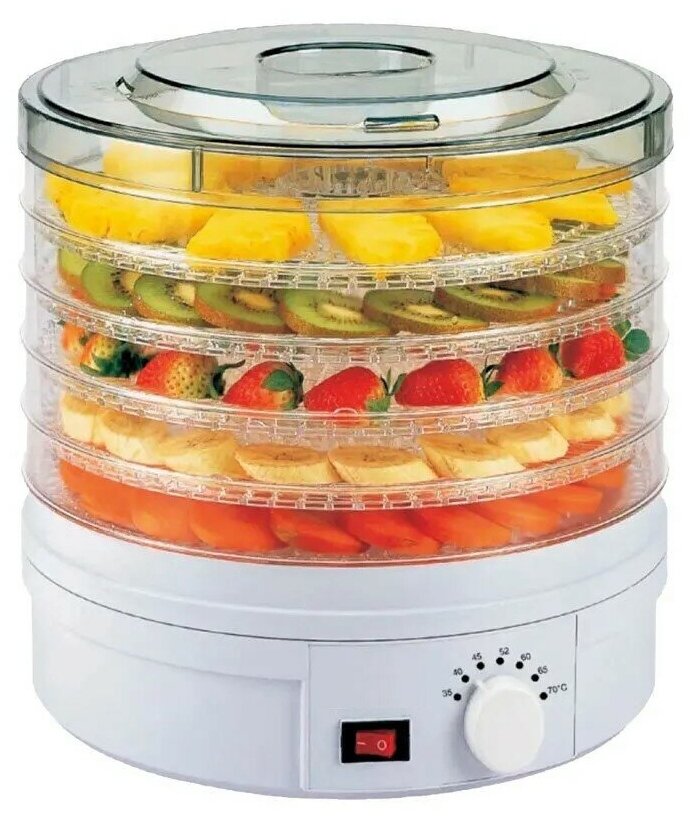 Сушилка для овощей, сушилка для овощей и фруктов, дегидратор для овощей и фруктов, 350Вт, 5 секций, регулировка температуры