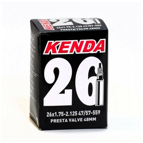 Камера KENDA 26x1,75-2.125 (47/57-559) F/V камера для велосипеда continental mtb supersonic 26 1 75 2 20 47 559 55 559 presta f v 42 мм zco81691