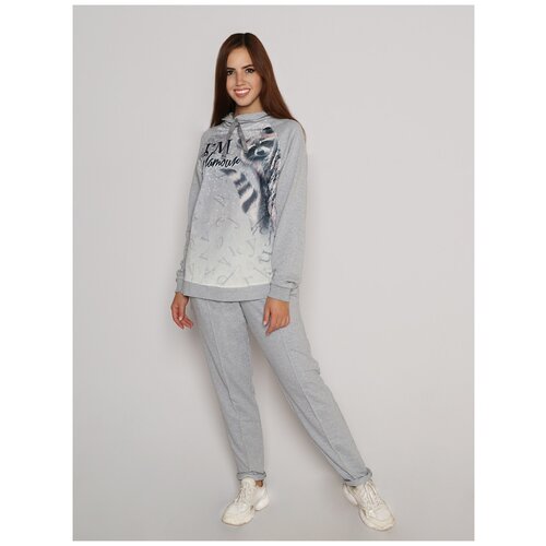 фото Брюки margo, размер 50, серый меланж