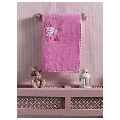 фото Плед велсофт "lovely birds", 100% полиэстер, размер 80*120 см (pink) kidboo