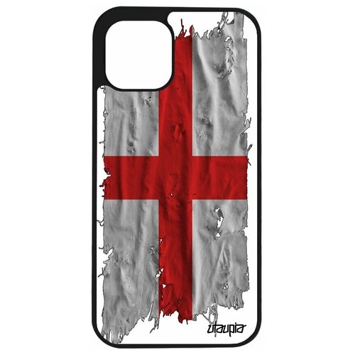 фото Чехол для смартфона apple iphone 12 pro, "флаг англии на ткани" патриот страна utaupia