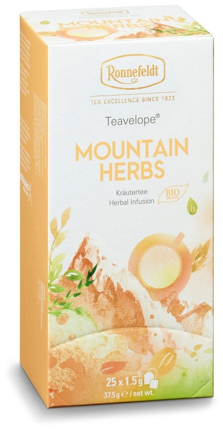 Чай травяной Ronnefeldt Teavelope Mountain Herbs (Горные травы) по 25 пакетиков. Арт.15050