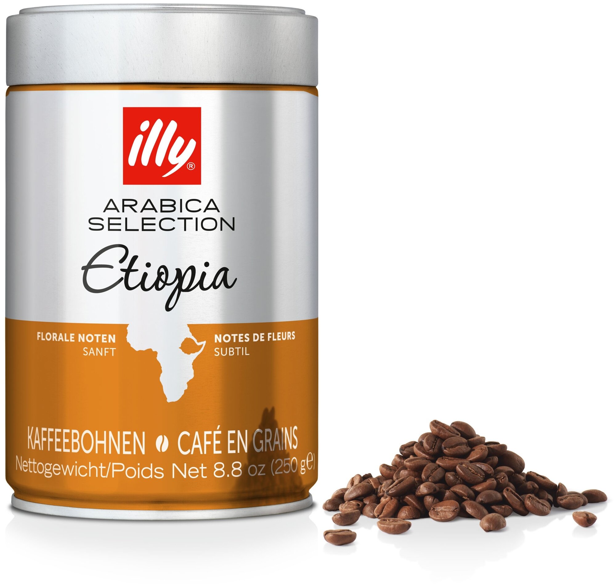 Кофе в зернах Illy Ethiopia, 250 г ж/б