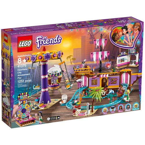 LEGO Friends 41375 Прибрежный парк развлечений, 1251 дет. конструктор lego friends 41737 пляжный парк развлечений 1348 дет