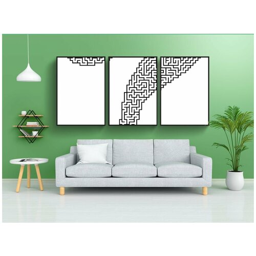 фото Набор модулных постеров для интерьера "вопросительный знак, типография, тип" 60x90 см. в тубусе, без рамки lotsprints