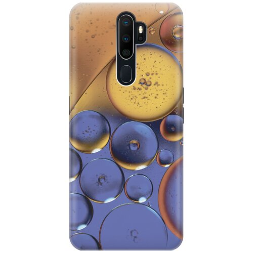 фото Силиконовый чехол на oppo a5 2020 / a9 2020 / оппо а5 2020 / а9 2020 с принтом "сине-желтые пузырьки" gosso