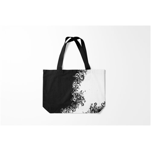 фото Сумка-шоппер / 46х35 см / популярные иллюстрации / узоры черно белый узор. burnettie