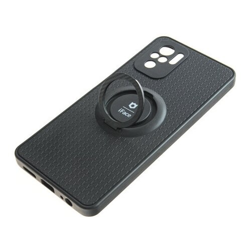 Накладка iFace с кольцом для Xiaomi Redmi Note 10 4G черный