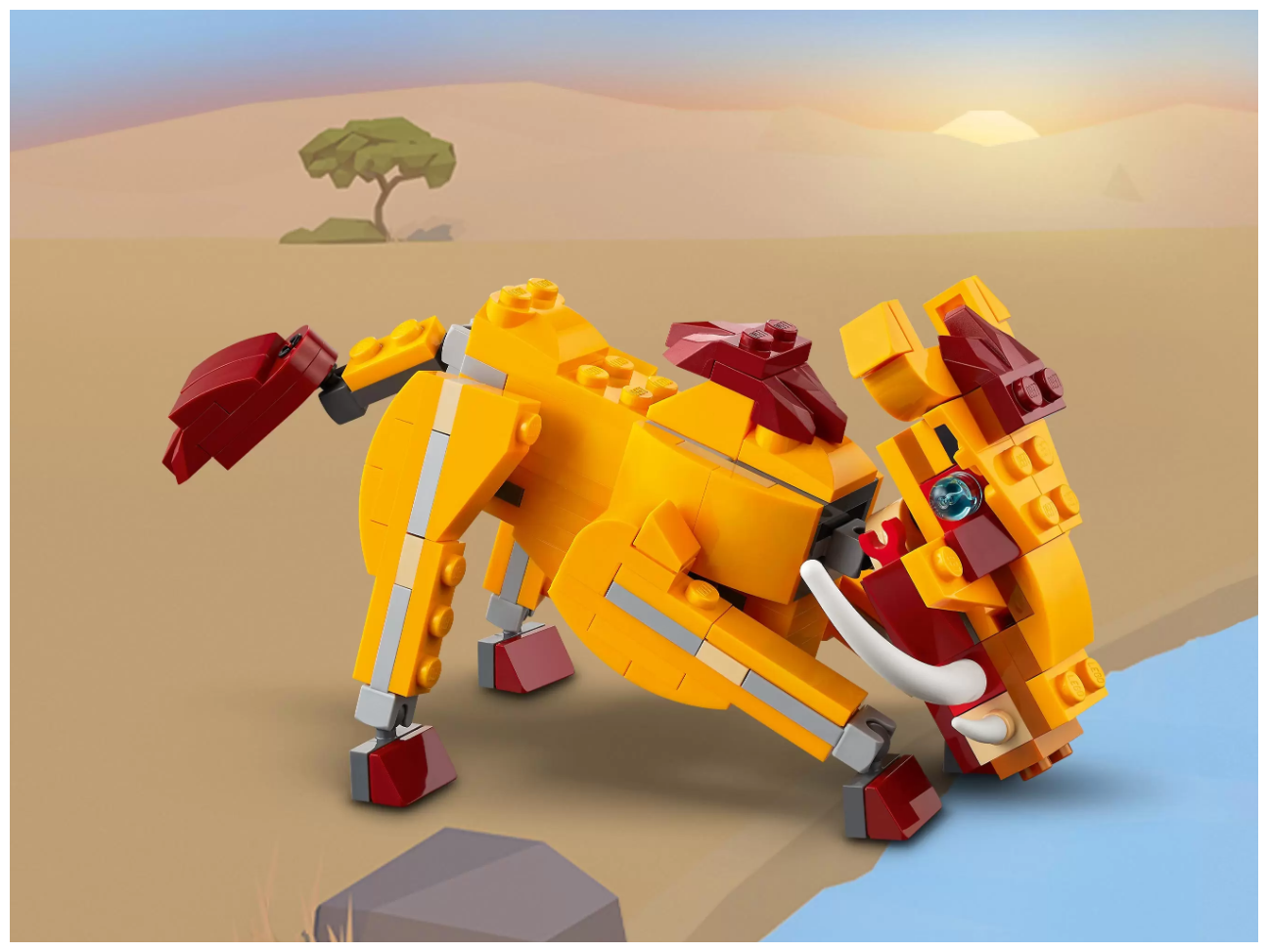Конструктор LEGO Creator "Дикий лев 3 в 1" 31112 - фото №6