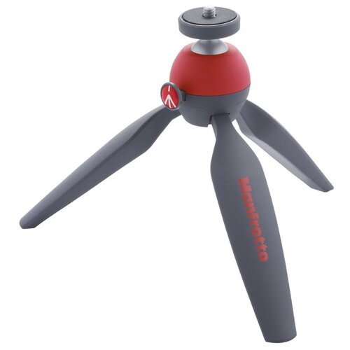 Трипод Manfrotto PIXI Mini, серый/красный