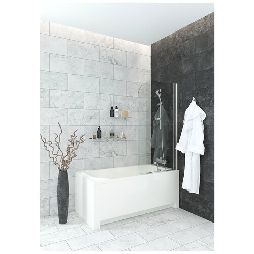 Душевое ограждение на ванну EvaGold JY70PR 70х130, рифленое стекло