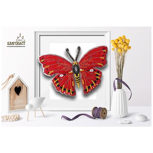 фото Набор для вышивания благовест б-027 бабочка cymothoe excelsa