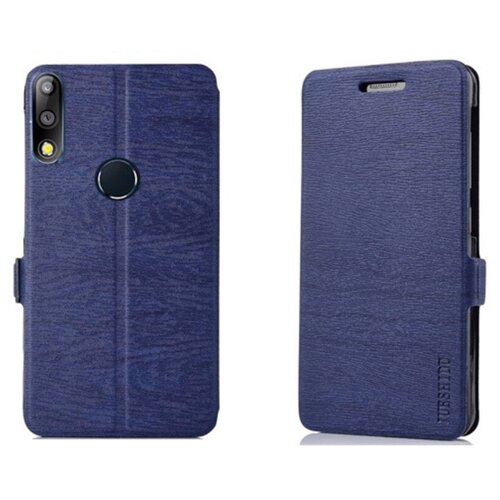 фото Чехол-книжка mypads для asus zenfone max pro m2 zb631kl водоотталкивающий с мульти-подставкой синий