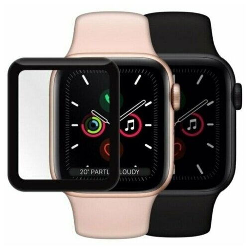 Гибридное стекло Mobius для смарт-часов Apple Watch 4/5/6/SE 3D Full Cover (40 мм)