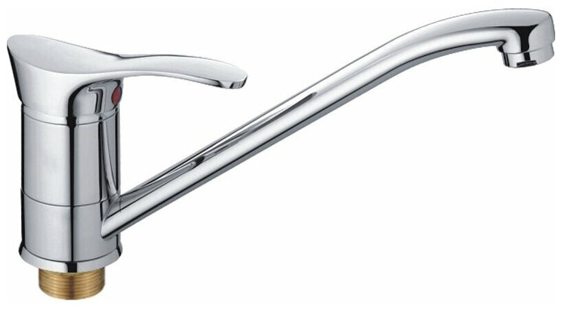 Смеситель для кухни 40к CN4901 CRON длинный пов. излив, п/гайку, хром