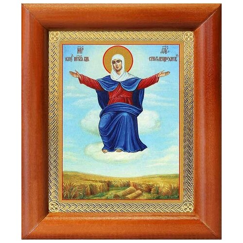 Икона Божией Матери Спорительница хлебов, рамка 8*9,5 см икона божией матери спорительница хлебов широкая рамка 19 22 5 см