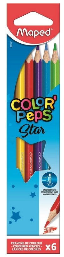 Карандаши цветные Maped COLORPEPS 6 цв.