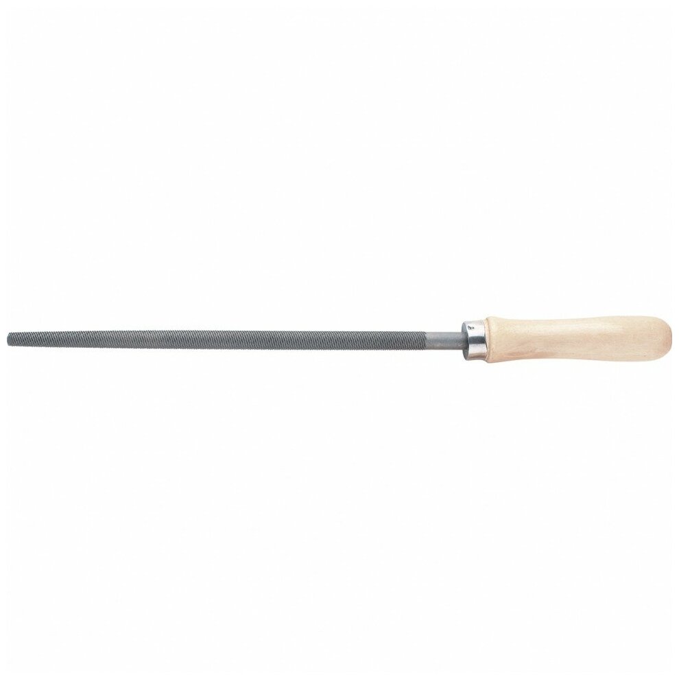 Напильник Сибртех 250 мм, круглый, деревянная ручка 16129 - фотография № 1