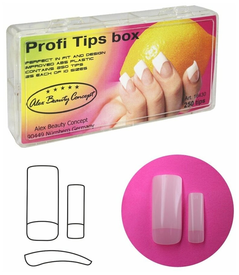 Alex Beauty Concept Типсы PROFI TIPS BOX (250 ШТ)