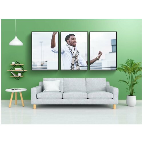 фото Набор модулных постеров для интерьера "люди, человек, парень" 60x90 см. в тубусе, без рамки lotsprints