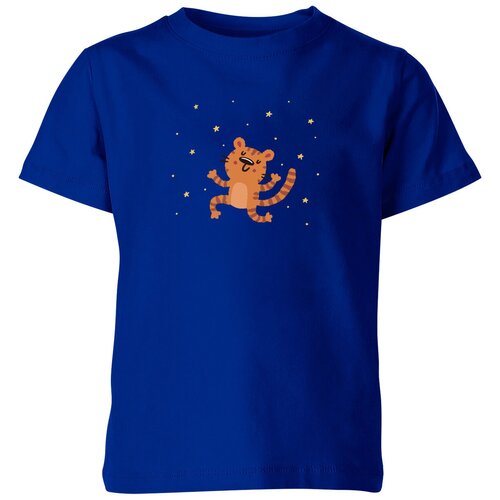 фото Детская футболка «веселый тигр танцует. звезды» (116, темно-розовый) us basic