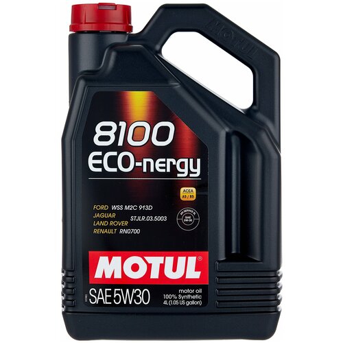 фото Масло моторное синт. motul 8100 есо-nergy 5w30 / 4л. 104257