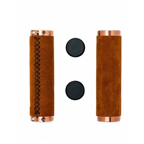 Грипсы велосипедные Vinca sport Vintage, с зажимами, длина 130мм, цвет коричневый H-G 220 brown