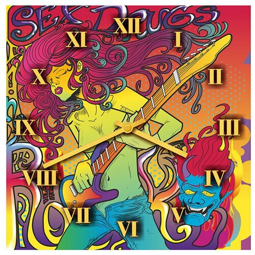 фото Svs настенные часы svs 4001576 адский рок