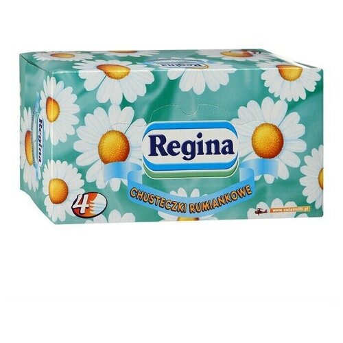Regina Салфетки бумажные косметические в коробке ароматизированные Ромашка 4 слоя