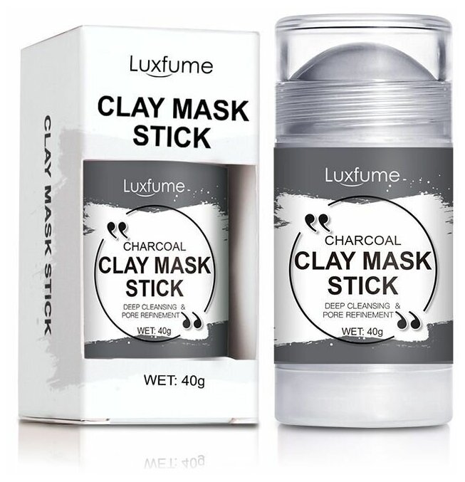 Маска для лица Очищающая маска стик с древесным углем Глиняная маска Luxfume 40 гр
