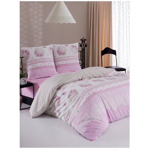 фото Karna постельное белье lettie цвет: сиреневый (2 спал.)