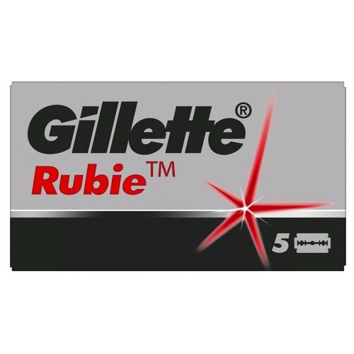 Сменные лезвия для бритвы Gillette Rubie, двусторонние, 5 шт сменные лезвия для бритвы прямые 10шт 03 12b