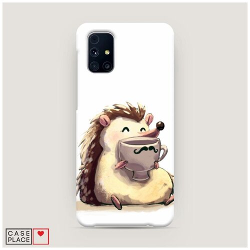 фото Чехол пластиковый samsung galaxy m31s еж кофеман case place
