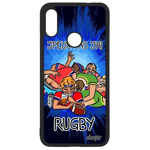 фото Модный чехол для мобильного // xiaomi redmi note 7 // "не могу - у меня регби!" принт юмор, utaupia, синий
