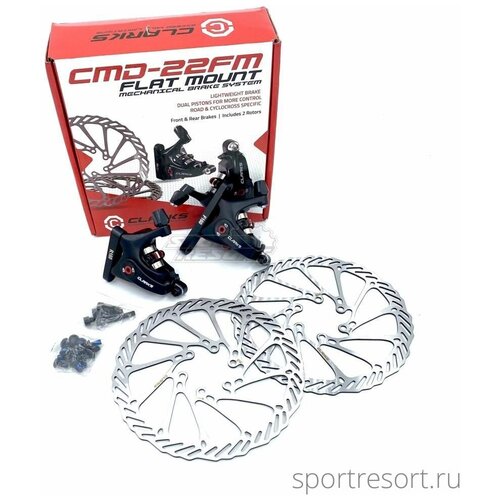 Комплект дисковых тормозов CLARKS CMD-22 Flat Mount Mechanical Disc Brake Set