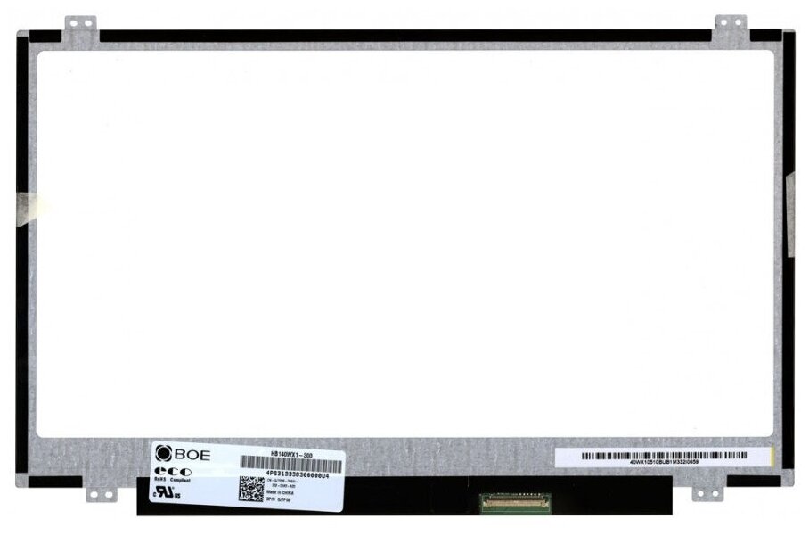 Матрица для ноутбука 14.0 1366x768 40pin LVDS Slim TN N140BGE-L42 TN Glossy 60Hz