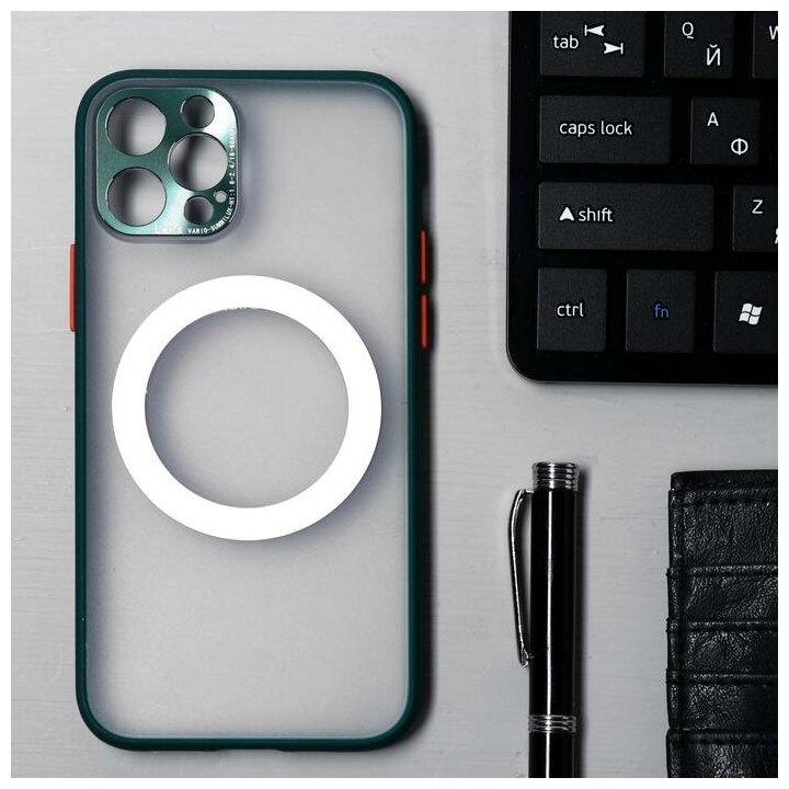 Чехол для телефона Luazon Home для iPhone 12 Pro, с окантовкой, пластиковый, зеленый