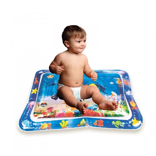 фото Водный коврик для детей развивающий, акваковрик, надувной коврик для новорожденных русалочки uviton